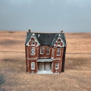 Oberon Miniature House Collectible OS Brown Excellent Victorian Brownstone 113